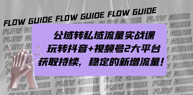 公域转私域流量实战课，玩转抖音+视频号2大平台，获取持续，稳定的新增流量-点点短视频网
