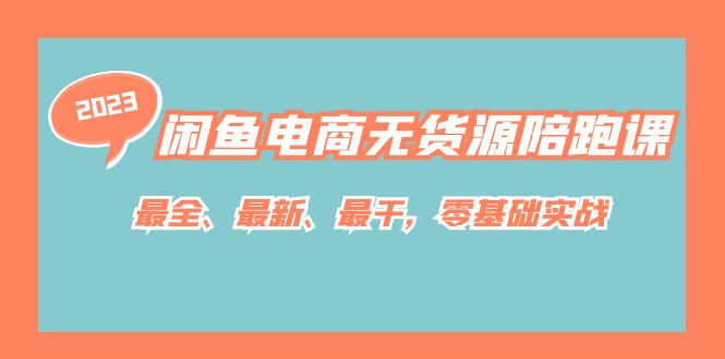 闲鱼电商无货源陪跑课，最全、最新、最干，零基础实战！-点点短视频网