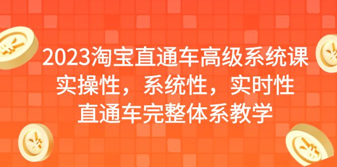 2023淘宝直通车高级系统课，实操性，系统性，实时性，直通车完整体系教学-点点短视频网