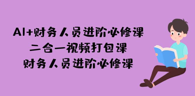 AI + 财务人员进阶必修课二合一视频打包课，财务人员进阶必修课-点点短视频网