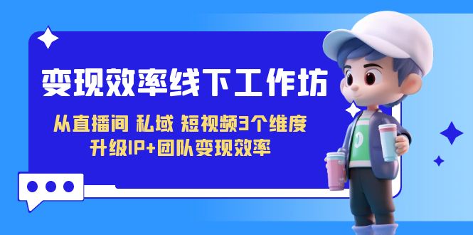 变现-效率线下工作坊，从直播间、私域、短视频3个维度 升级IP+团队变现效率-点点短视频网