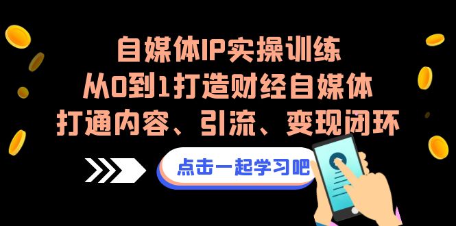 自媒体IP实操训练，从0到1打造财经自媒体，打通内容、引流、变现闭环-点点短视频网