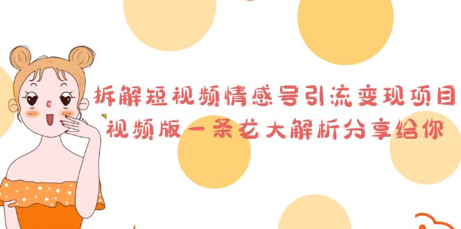 拆解短视频情感号引流变现项目，视频版一条龙大解析分享给你-点点短视频网