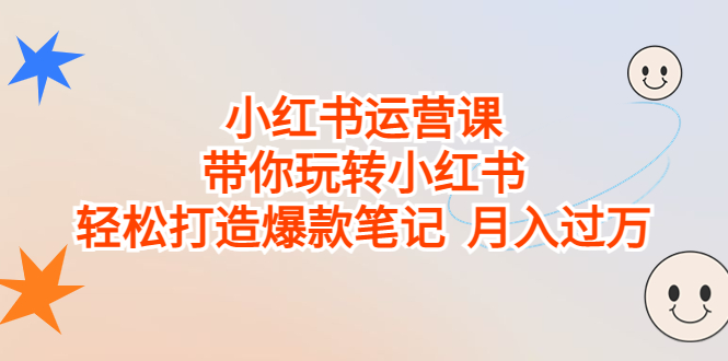 小红书运营课，带你玩转小红书，轻松打造爆款笔记 月入过万-点点短视频网