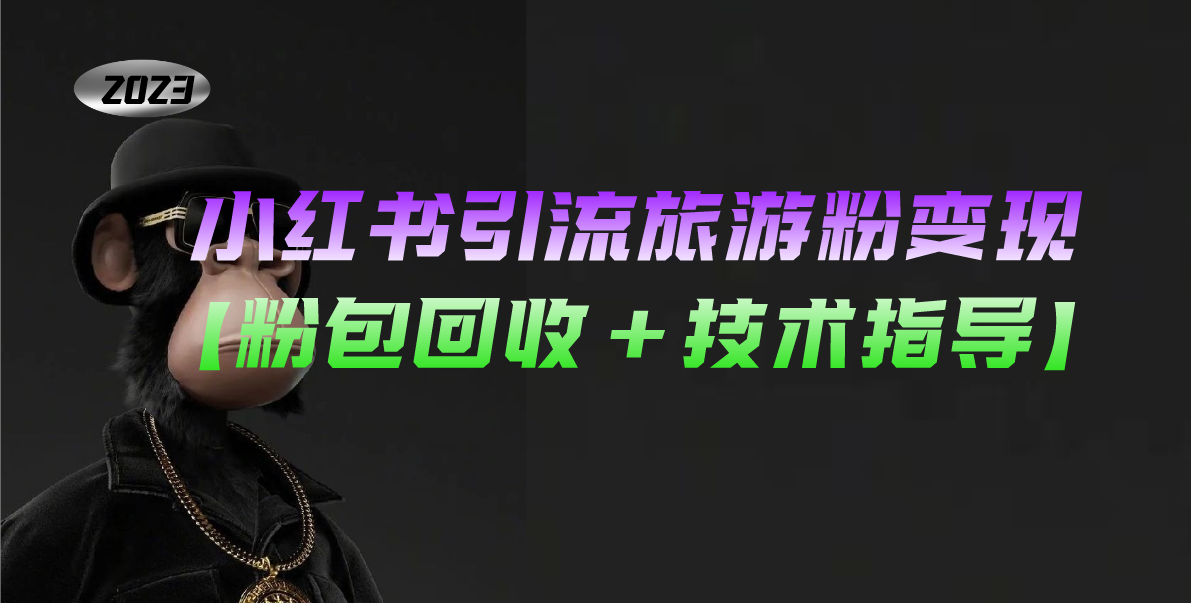 小红书引流旅游粉变现，一个月收入过万【粉包回收+技术指导】-点点短视频网