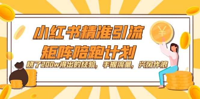 小红书精准引流·矩阵陪跑计划：烧了200w得出的经验，手握流量，兴风作浪！-点点短视频网