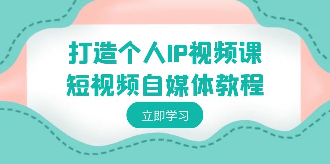 打造个人IP视频课-短视频自媒体教程，个人IP如何定位，如何变现-点点短视频网