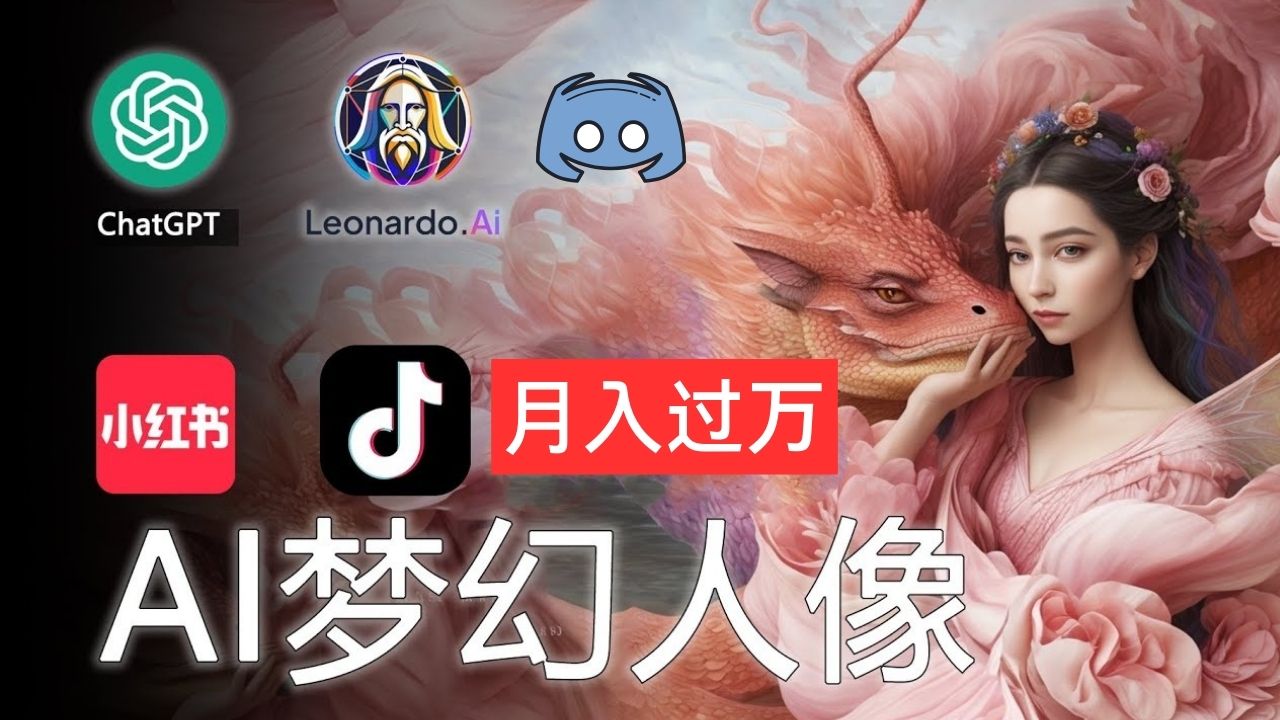 AI摄影梦幻人像：零基础也能月入过万的秘密-点点短视频网