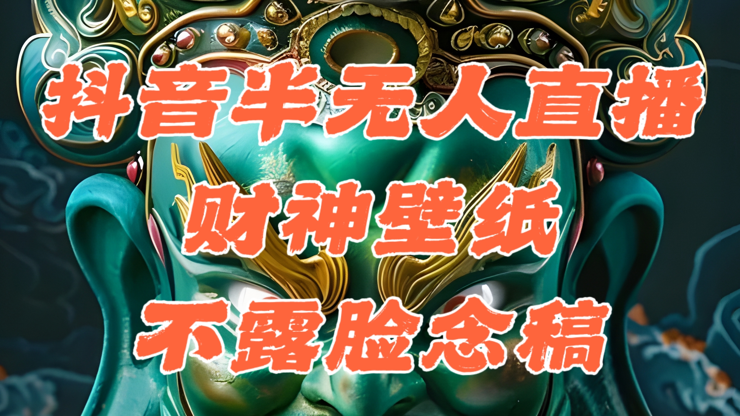 抖音半无人直播公会素材撸音浪，生肖财神AI图直播不露脸读稿，单日1000+-点点短视频网