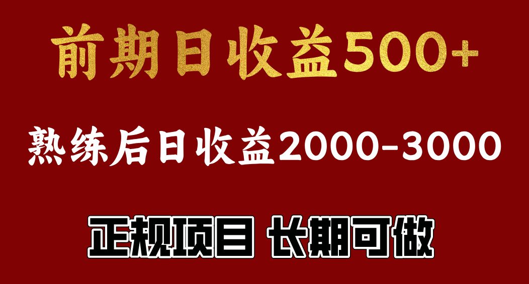 前期日收益500，熟悉后日收益2000左右，正规项目，长期能做，兼职全职都行-点点短视频网
