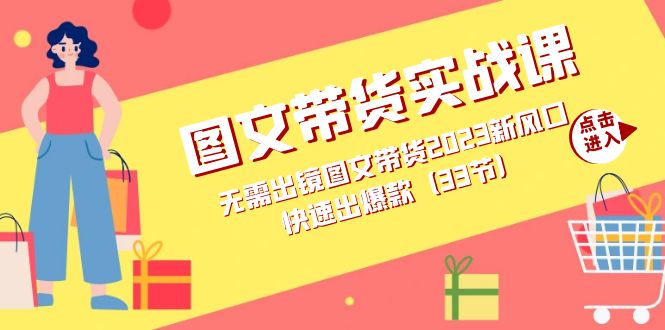 图文带货实战课：无需出镜图文带货2023新风口，快速出爆款（33节）-点点短视频网