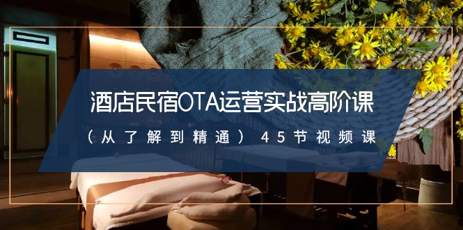 酒店民宿-OTA运营实战高阶课（从了解到精通）45节视频课-点点短视频网