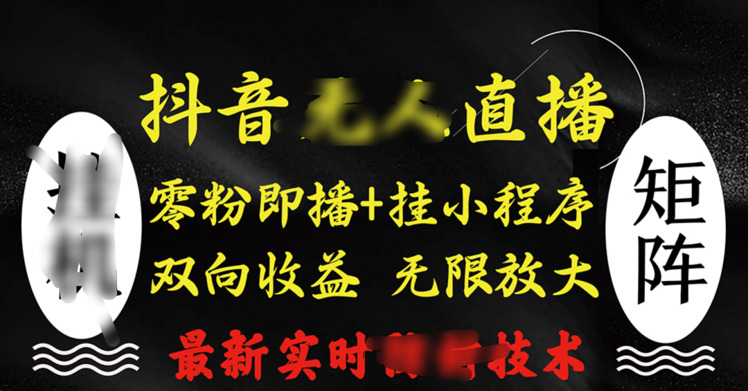 抖音无人直播最新独家玩法，小雪花+撸音浪双向收益，可矩阵放大-点点短视频网
