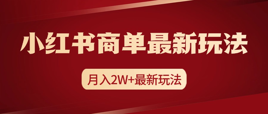 小红书商单暴力起号最新玩法，月入2w+实操课程-点点短视频网