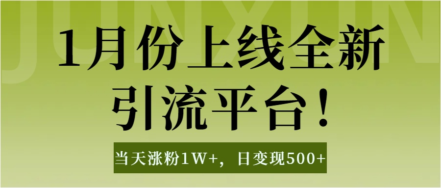 1月上线全新引流平台，当天涨粉1W+，日变现500+工具无脑涨粉，解放双手操作简单-点点短视频网