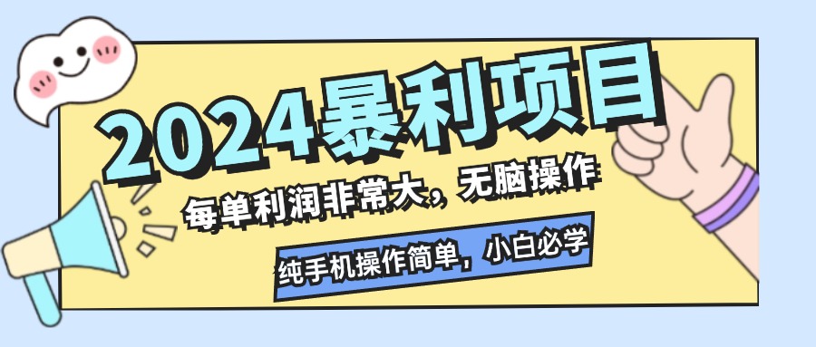 2024暴利项目，每单利润非常大，无脑操作，纯手机操作简单，小白必学项目-点点短视频网