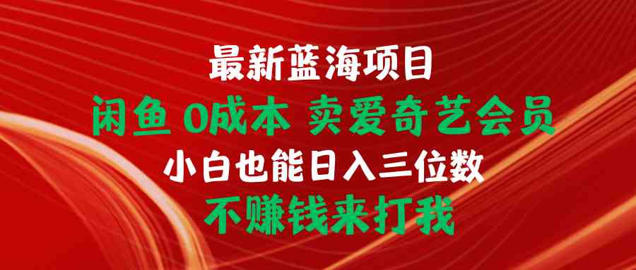 （10117期）最新蓝海项目 闲鱼0成本 卖爱奇艺会员 小白也能入三位数 不赚钱来打我-点点短视频网