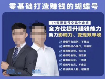 蝴蝶号专栏-视频号运营教程，零基础打造挣钱的蝴蝶号，14天蝴蝶号变现全攻略-点点短视频网
