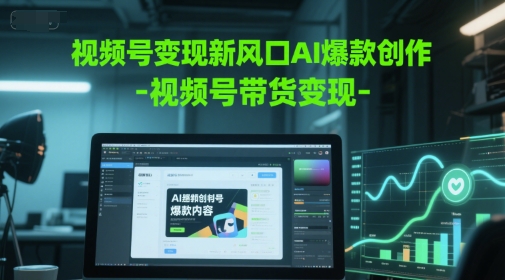视频号变现新风口AI爆款创作-视频号带货变现-点点短视频网