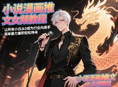 小说漫画推文女频教程，让所有小白从0成为行业内高手，简单暴力兼职轻松挣米-点点短视频网