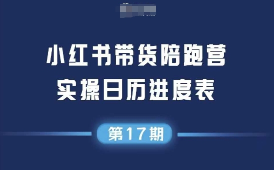 小红书第17期带货陪跑营，不囤货，无不直播，无不投流，通过选品+笔记内容+测品+笔记铺量+矩阵运营打爆款-点点短视频网