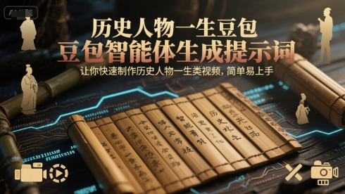 历史人物一生豆包智能体生成提示词，让你快速制作历史人物一生类视频，简单易上手-点点短视频网
