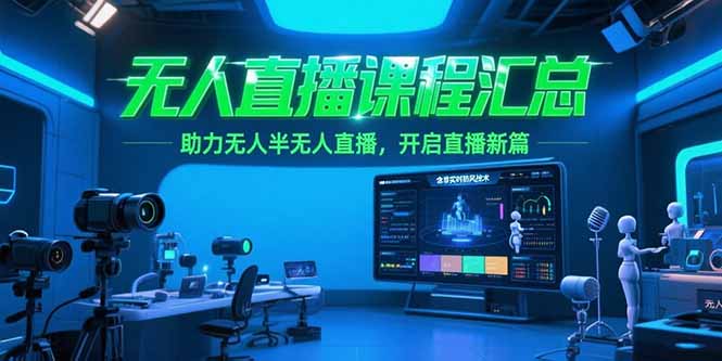 无人直播课程汇总，含非实时防风技术，助力无人半无人直播，开启直播新篇-点点短视频网