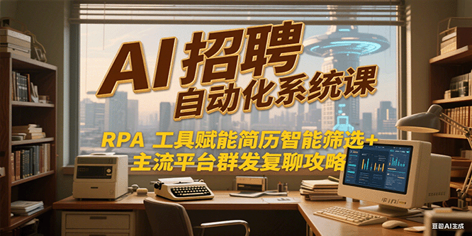 AI招聘自动化系统课，RPA工具赋能简历智能筛选+主流平台群发复聊全攻略-点点短视频网