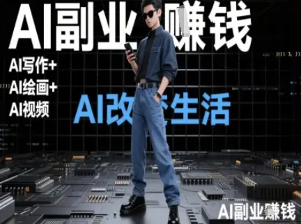 AI改变生活(Ai写作+AI绘画+Ai视频)，AI副业挣钱-点点短视频网
