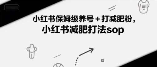 小红书保姆级养号+打减肥粉，小红书减肥打法sop-点点短视频网