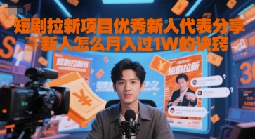短剧拉新项目优秀新人代表分享新人怎么月入过1W的诀窍-点点短视频网