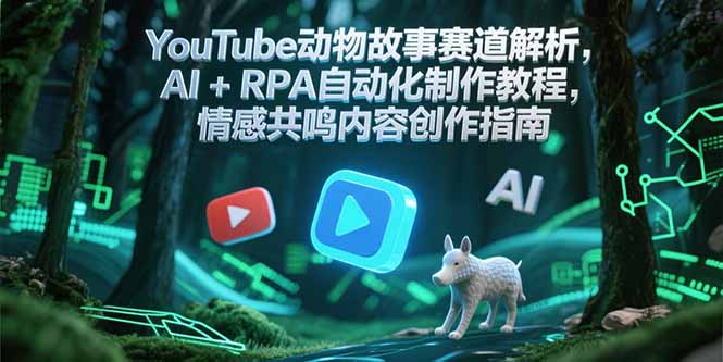 YouTube动物故事赛道解析，AI+RPA自动化制作教程，情感共鸣内容创作指南-点点短视频网
