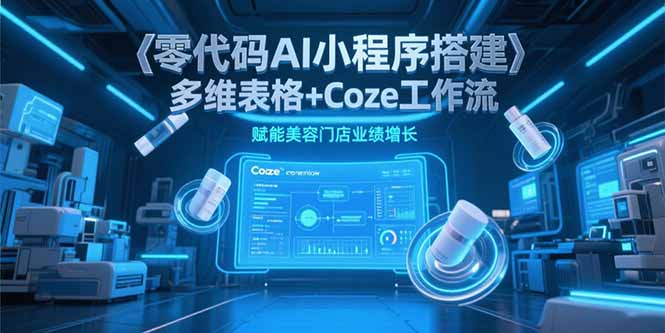 零代码AI小程序搭建，多维表格+Coze工作流，赋能美容门店业绩增长-点点短视频网
