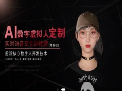AI数字虚拟人定制，实时语音交互训练营(零基础)，前沿核心数字人开发技术-点点短视频网