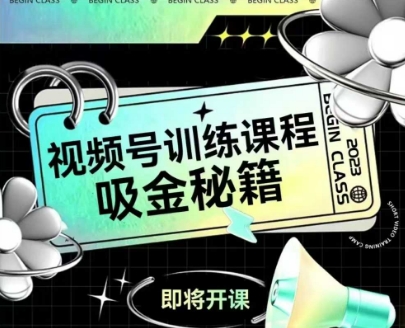 如何做好视频号，视频号训练课程，吸金秘籍-点点短视频网