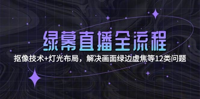 绿幕直播全流程：抠像技术+灯光布局，解决画面绿边虚焦等12类问题-点点短视频网