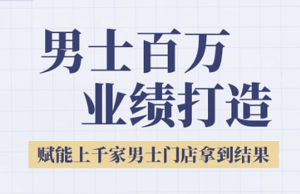 2025男士美业百万业绩打造，赋能上千家男士门店拿到结果-点点短视频网
