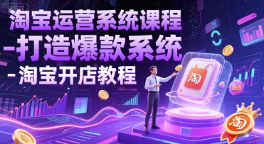 淘宝运营系统课程-打造爆款系统-淘宝开店教程-点点短视频网