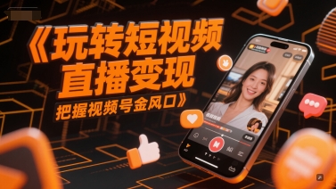 玩转短视频直播变现，把握视频号金风口-点点短视频网