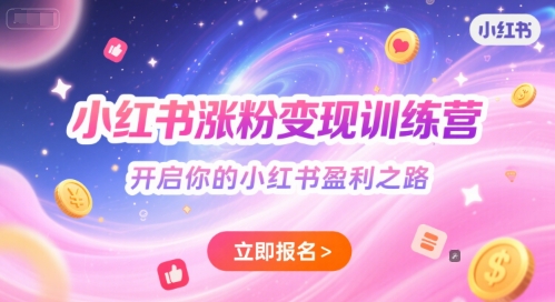 小红书涨粉变现训练营，开启你的小红书盈利之路-点点短视频网