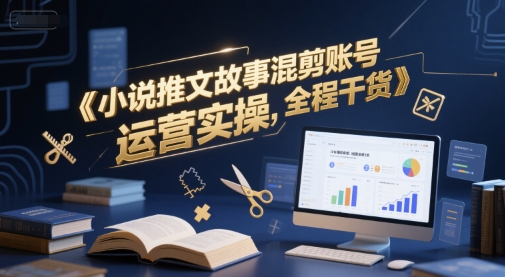 小说推文故事混剪账号运营实操，全程干货-点点短视频网