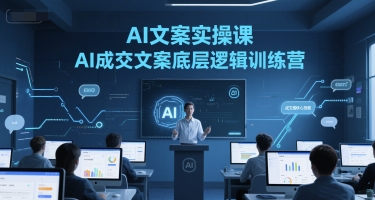 AI文案实操课，AI成交文案底层逻辑训练营-点点短视频网