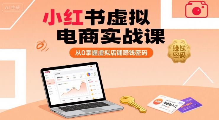 小红书虚拟电商实战课，从0掌握虚拟店铺賺钱密码-点点短视频网