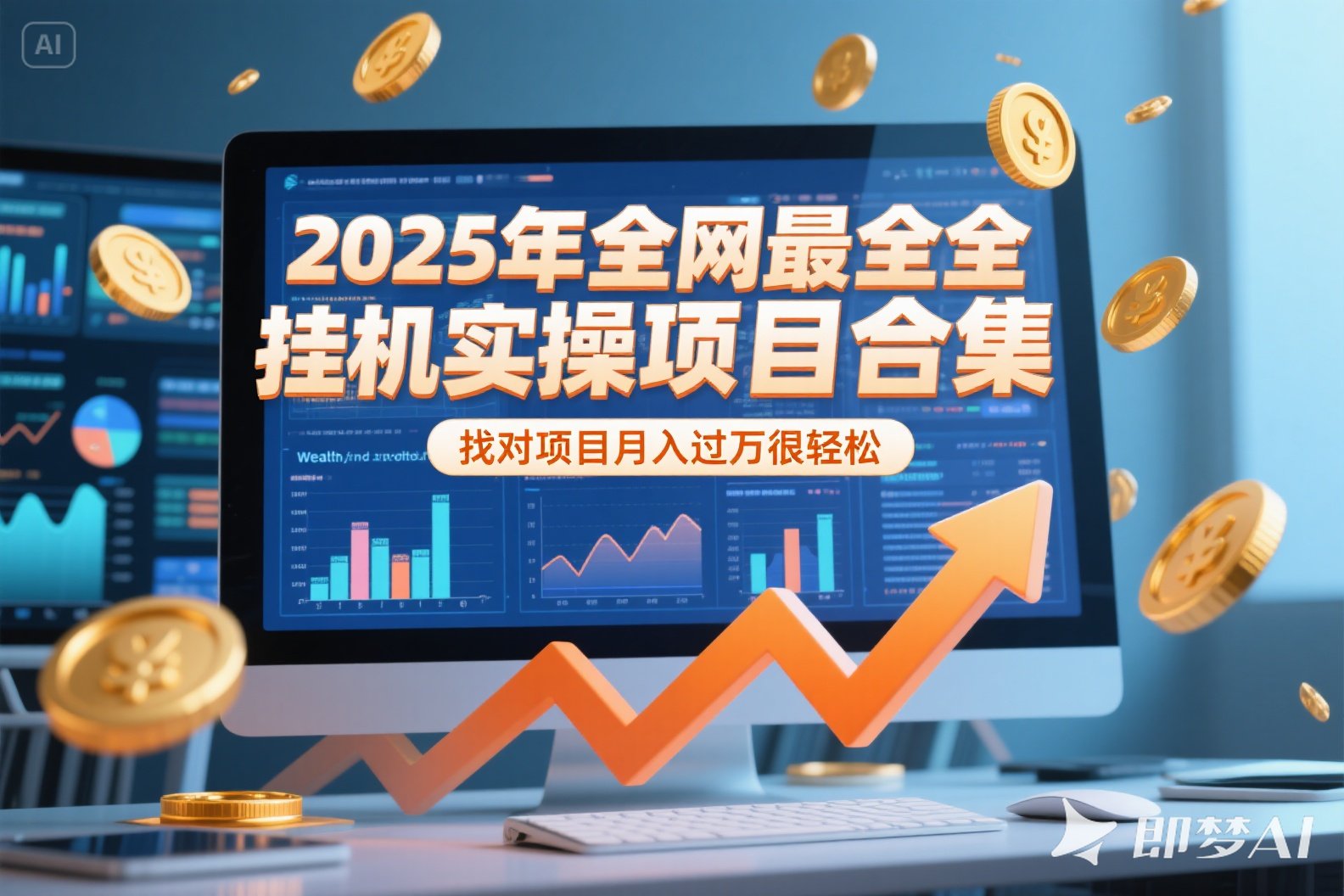 2025年挂机实操项目实操演练，挂机类型，AI直播类型，轻资产创业类型…-点点短视频网