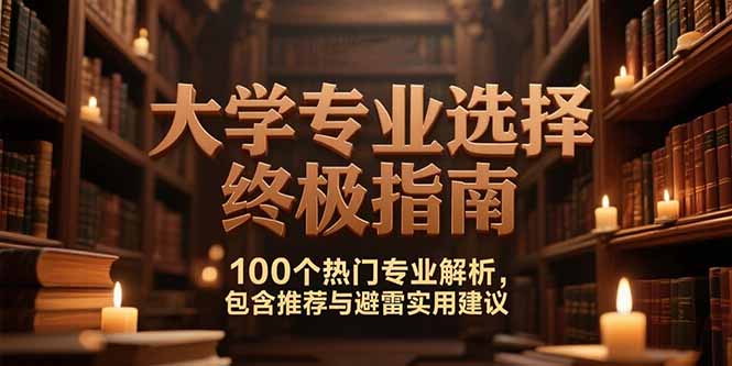 付费文：大学专业选择终极指南,100个热门专业解析,包含推荐与避雷实用建议-点点短视频网