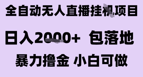最新全自动抖音无人直播挂G项目，日入2k+ 包落地暴力撸金，小白可做【揭秘】-点点短视频网