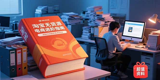 淘宝无货源电商进阶指南，包含新人课、进阶课，配套资料，蓝海选品等-点点短视频网