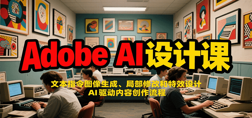 Adobe AI设计课：文本指令图像生成、局部修改和特效设计，AI驱动内容创作流程-点点短视频网