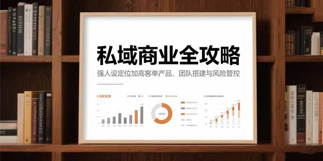 私域商业全攻略，强人设定位加高客单产品，团队搭建与风险管控-点点短视频网