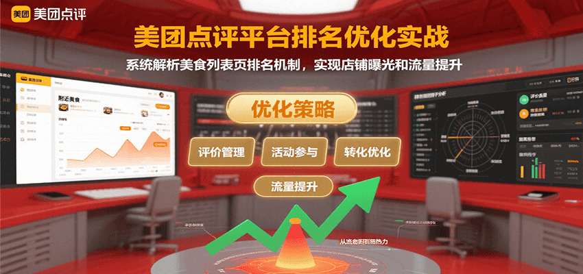 美团点评平台排名优化实战，系统解析美食列表页排名机制，实现店铺曝光和流量提升-点点短视频网